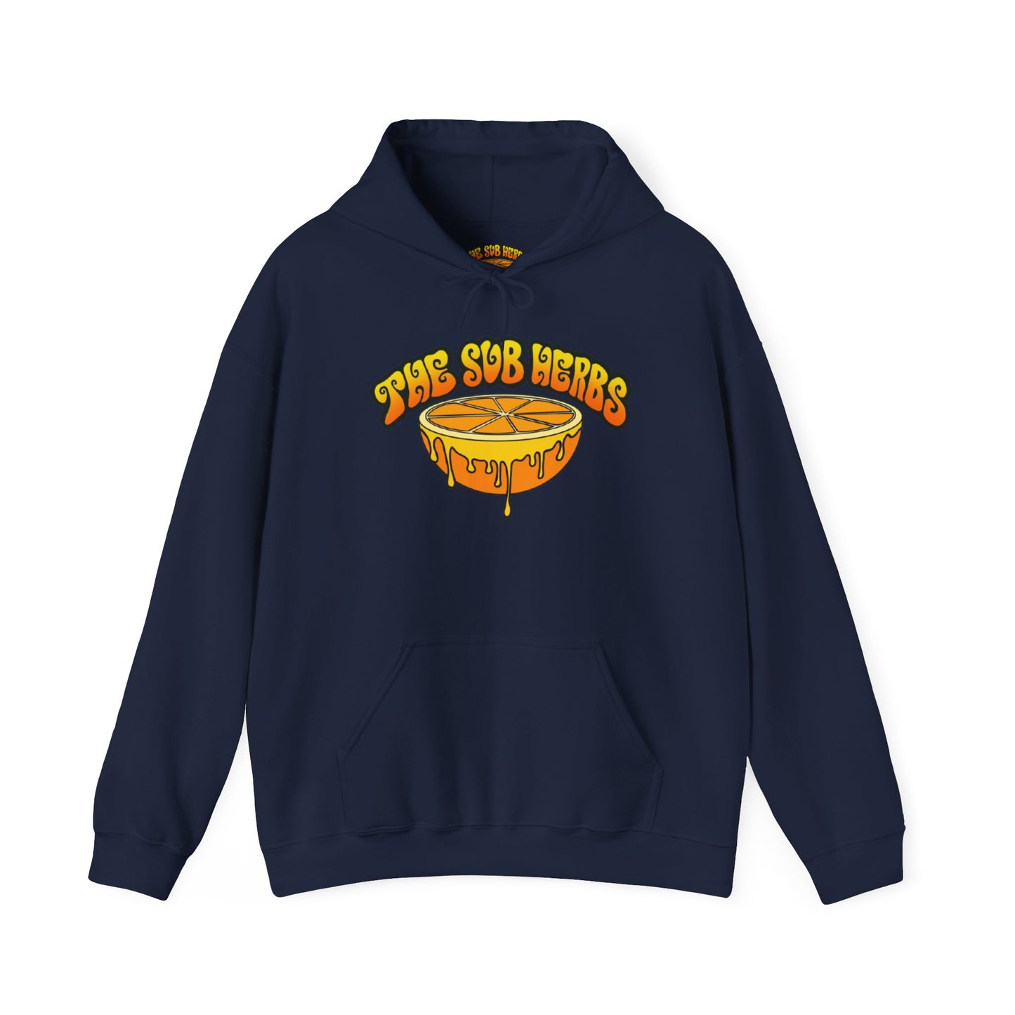 Orange Drip Graphic Hoodie - Cozy Citrus Design